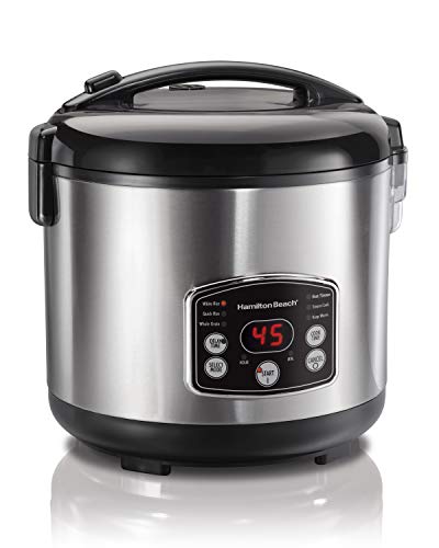 Hamilton Beach 37548 Rice & Hot Cereal Cooker, Stainless Steel