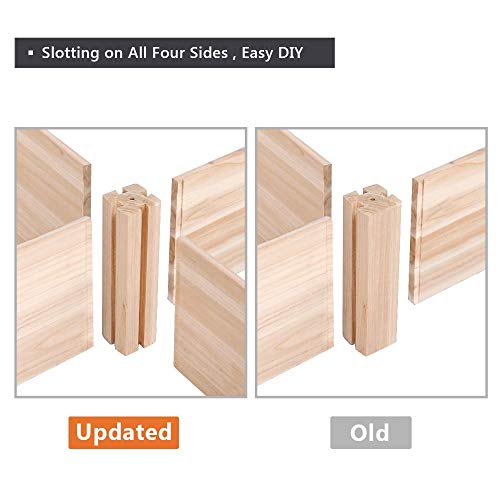 YAHEETECH Raised Garden Bed Kit - Wooden Elevated Planter Garden Box for Vegetable/Flower/Herb Outdoor Solid Wood 96.7 x 24.6 x 10.6inches