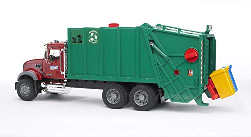 Bruder 02812 Mack Granite Garbage Truck (Ruby, Red, Green)
