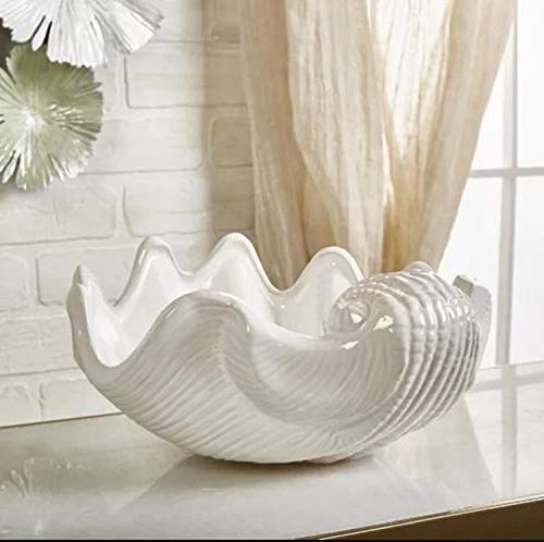 Unique Pot Planter. Funke 100% Ceramic Unique Pot Planter with Wide Opening Exterior Coating Weather Resistant White