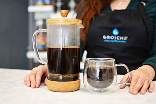 Melbourne French Press Coffee Maker with Bamboo lid and Cork Base, 1000 ml