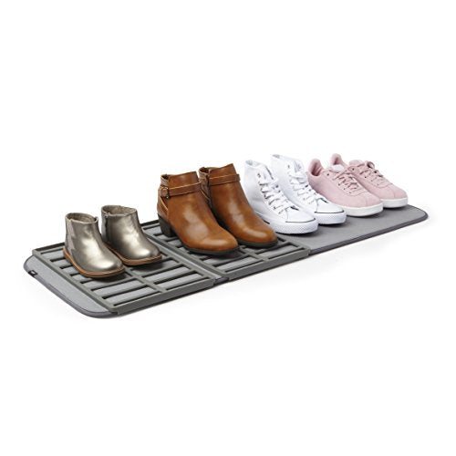 Umbra Shoe Dry, Machine-Washable Multipurpose Drying Mat and Boot Tray for Entryway, Charcoal