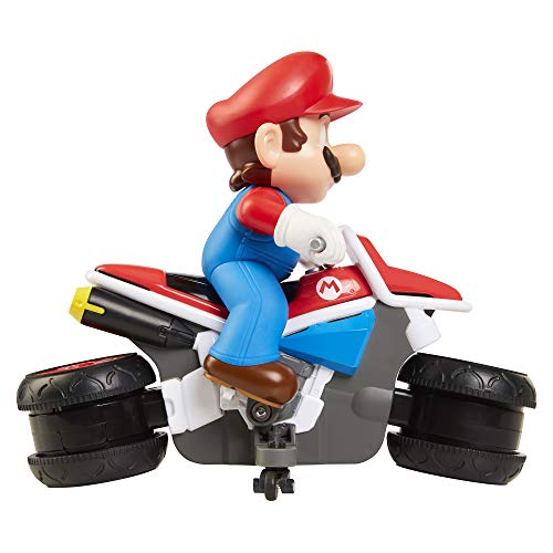 World of Nintendo Mario Kart 8 RC Motorcycle with Transforming & Light up Wheels Remote Control Vehicle