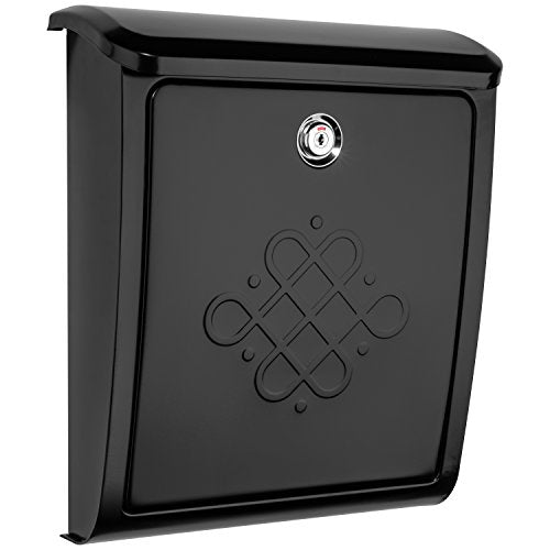 Architectural Mailboxes Bordeaux Locking Black Wall Mount, Small