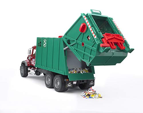 Bruder 02812 Mack Granite Garbage Truck (Ruby, Red, Green)