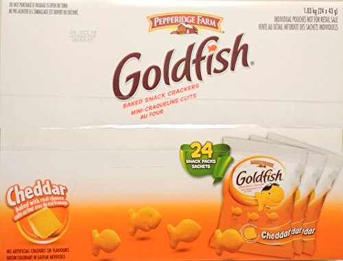 Pepperidge Farms Cheddar Goldfish Baked Snack Crackers, 24 X 43g, 1.03 kg
