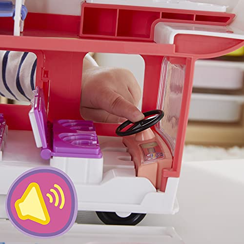 Peppa Pig Peppa’s Adventures Peppa’s Family Motorhome Preschool Toy, Vehicle to RV Playset, Plays Sounds and Music, Ages 3 and up, F2182
