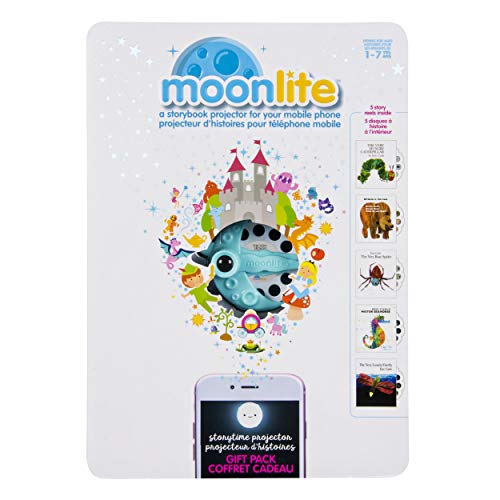 Moonlite - Special Edition Eric Carle Gift Pack, Storybook Projector for Smartphones with 5 Story Reels, for Ages 1 and Up