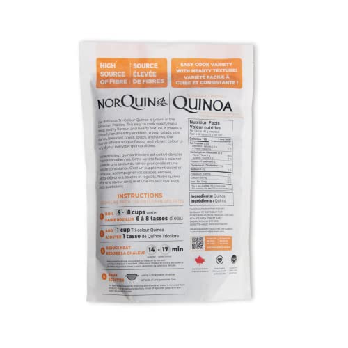 NorQuin Tri-Color Quinoa- Great Blend of Golden, Red & Black Quinoa (5lb) - Great for Food Storage, Restaurants & Wholesale - Perfect Rice & Grain Alternative - Kosher Certified, Gluten Free, Non-GMO