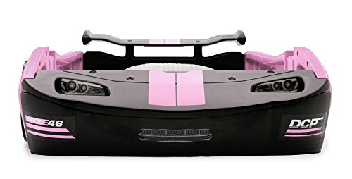 Delta Children Turbo Race Car Twin Bed, Pink