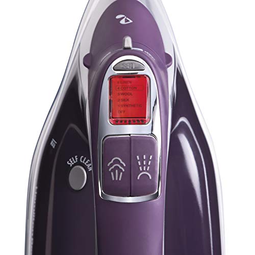 Hamilton Beach 19902R Durathon Digital Iron with Retractable Cord, Purple & Grey