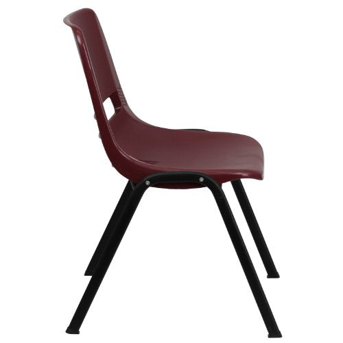 Flash Furniture HERCULES Series 880 Lb. Capacity Burgundy Ergonomic Shell Stack Chair