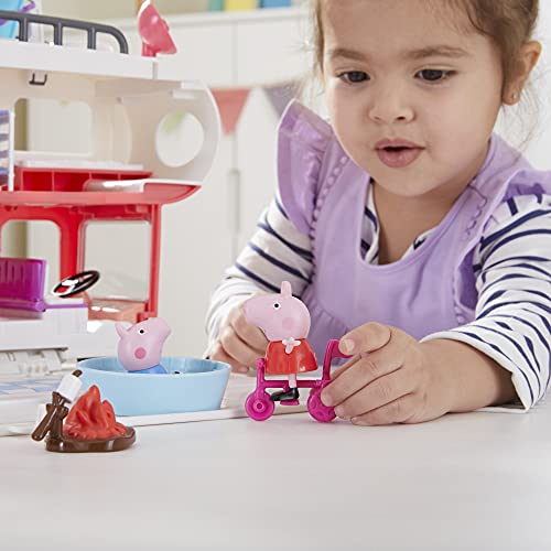 Peppa Pig Peppa’s Adventures Peppa’s Family Motorhome Preschool Toy, Vehicle to RV Playset, Plays Sounds and Music, Ages 3 and up, F2182