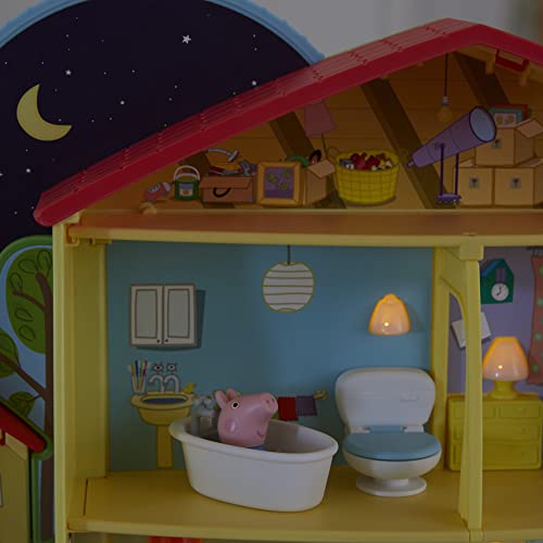 Peppa Pig Peppa’s Adventures Peppa's Playtime to Bedtime House Toy, with Speech, Light, and Sounds, 3 Figures, 13 Accessories, Ages 3 and Up
