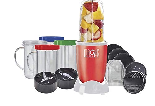 Magic Bullet Hi-Speed Personal Blender, Red, 17 Piece Set