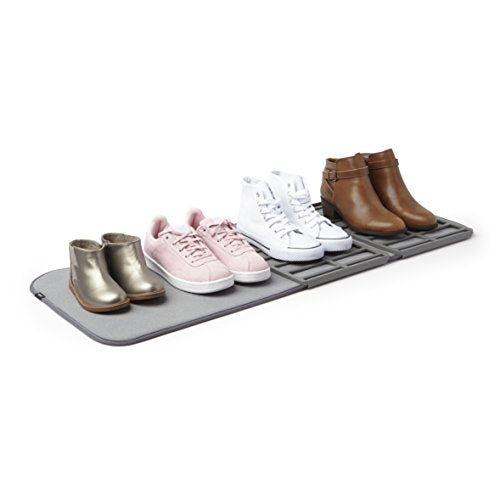 Umbra Shoe Dry, Machine-Washable Multipurpose Drying Mat and Boot Tray for Entryway, Charcoal