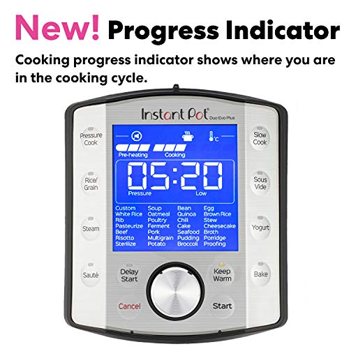 Instant Pot 6QT Duo Evo Plus Electric Pressure Cooker, 6-QT, Stainless Steel/Black