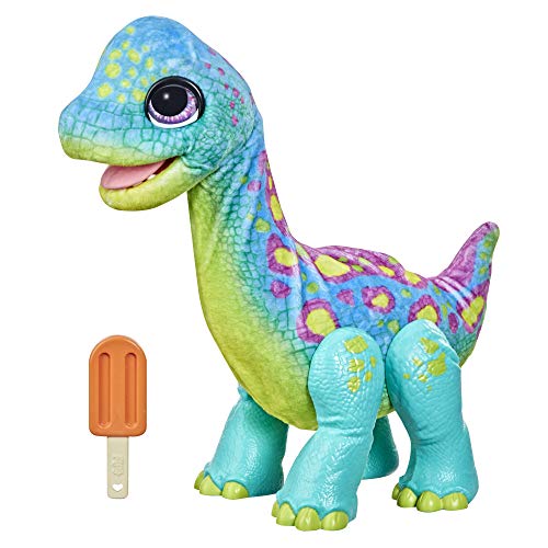 Hasbro FurReal Snackin’ Sam The Bronto Interactive Animatronic Plush Toy, 40+ Sounds and Reactions, Ages 4 and up, F1739