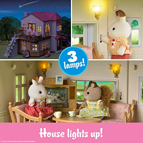 Calico Critters Red Roof Country Home Gift Set, Dollhouse Playset, Furniture and Accessories Included