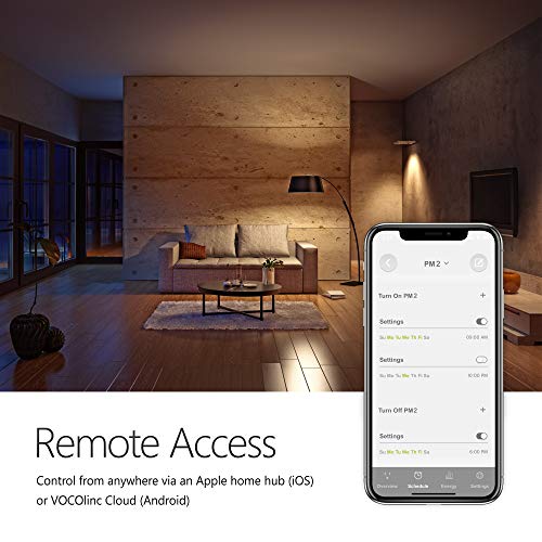 VOCOlinc PM2 Smart Power Strip Surge Protector · Outlet C Power Meter · Works with Apple HomeKit & Amazon Alexa & Google Assistant · 2.4GHz Wi-Fi (3 Outlets + 3 USB - a QC 3.0 USB)