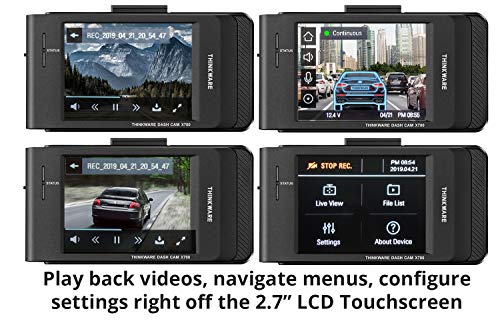 THINKWARE X700 Dual Dash Cam Front and Rear Camera for Cars, 1080P FHD, Dashboard Camera Recorder with G-Sensor
