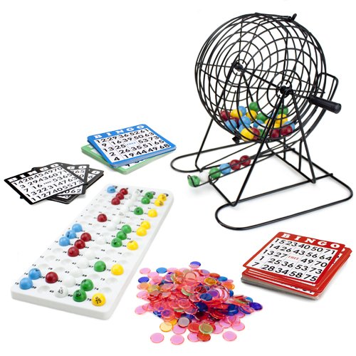 Royal Bingo Supplies Jumbo Bingo Game with 100 Bingo Cards, 500 Bingo Chips and 9'' Drum