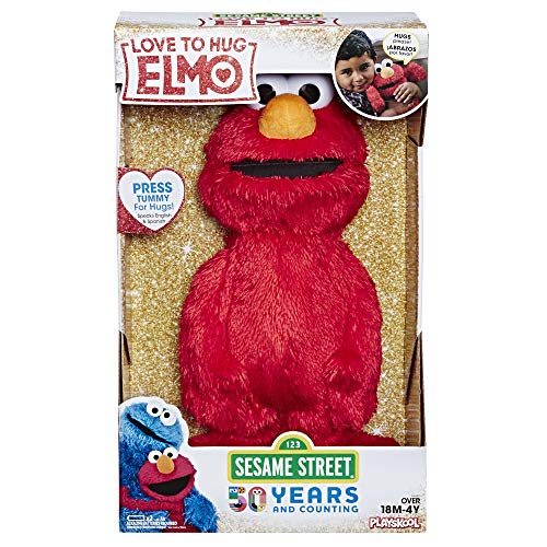 Sesame Street Love to Hug Elmo Talking, Singing, Hugging 14-inch Plush Toy for Toddlers, Kids 18 Months and Up