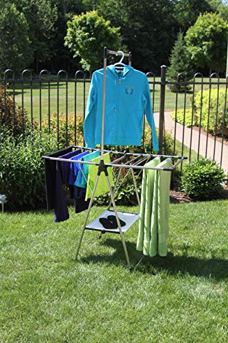 Greenway GFR1211SS Stainless Steel Indoor/Outdoor Compact Drying Center with Mesh Shelf