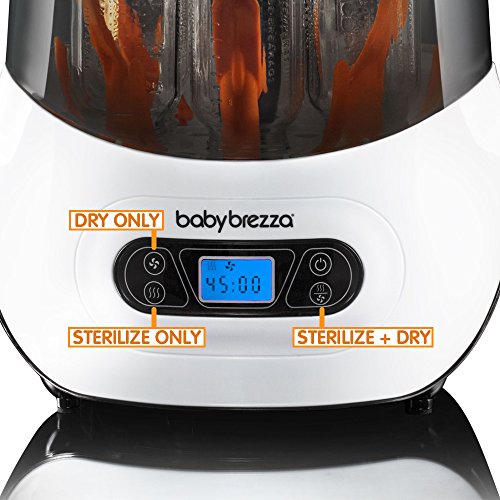 Baby Brezza Baby Bottle Sterilizer and Dryer Machine – Electric Steam Sterilization - Universal Fit - Pacifiers, Glass, Plastic, and Newborn Feeding Bottles