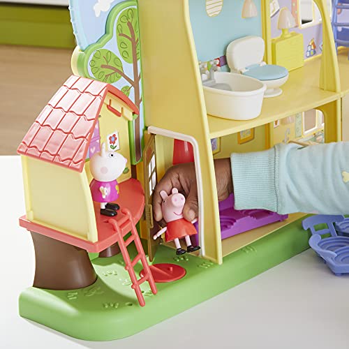 Peppa Pig Peppa’s Adventures Peppa's Playtime to Bedtime House Toy, with Speech, Light, and Sounds, 3 Figures, 13 Accessories, Ages 3 and Up