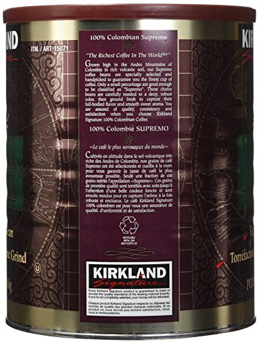Kirkland Signature 100 % Colombian Coffee, 1.36 Kg