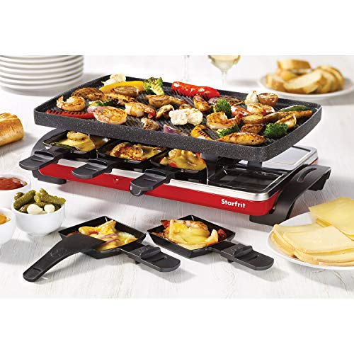 Starfrit 024403-002-0000 The Rock Electric Raclette, Party Grill Set, Black