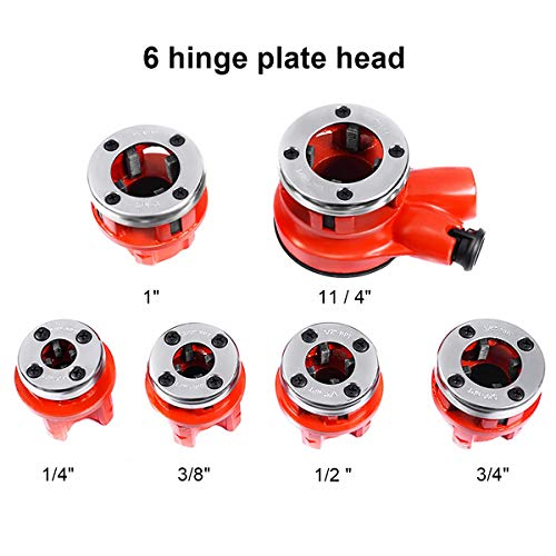 Goplus Ratchet Pipe Threader Kit Ratcheting Pipe Threading Tool Set w/ 6 Dies and Storage Case