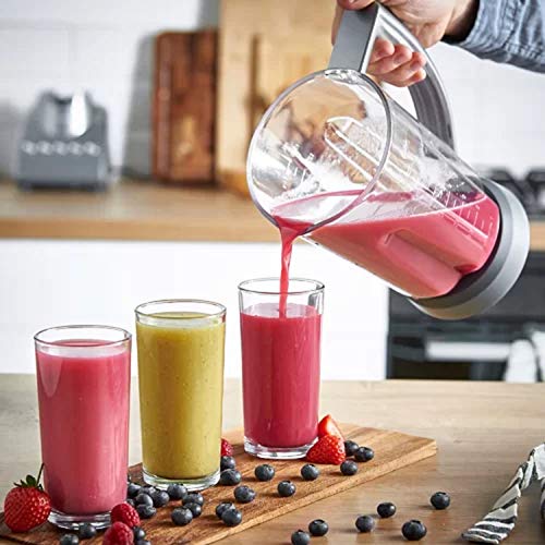 Countertop Blender. Convenient BPA Free Non-Skid Base Grey Full Force 750W Table Countertop Blender with Plastic Jar.