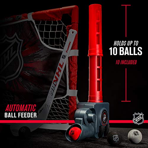 Franklin Sports Knee Hockey Goal Set - Mini Hockey Stick Set - Automatic Ball Passer, Goal & Target Set - Kids Hockey Set - NHL Licensed