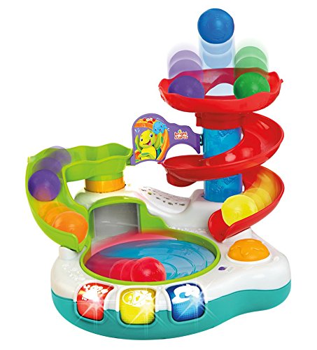 BRIGHT STARTS HAVING A BALL Spin n Slide Ball Popper, Red/Blue/Yellow/Green