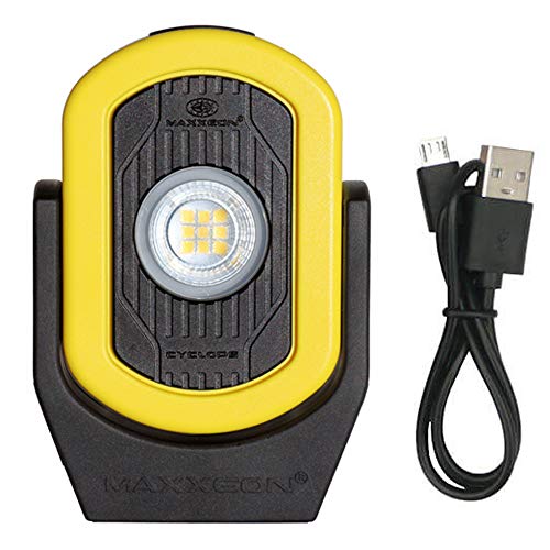 Maxxeon MXN00812, Hivis Yellow, Workstar Cyclops USB Rechargeable LED Worklight