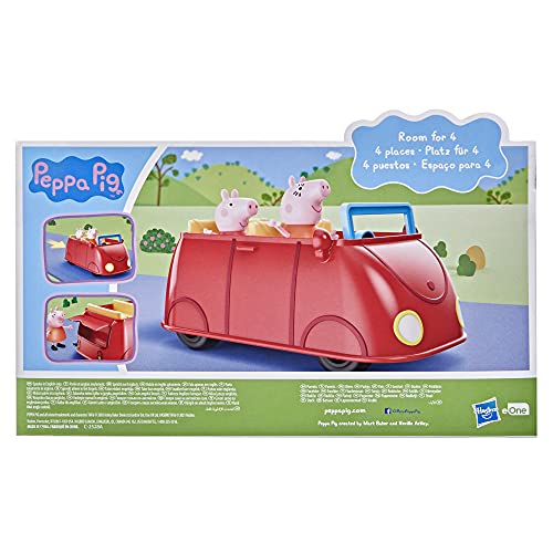 Peppa Pig Peppa’s Adventures Peppa’s Family Red Car Preschool Toy, Speech and Sound Effects, Includes 2 Figures, for Ages 3 and Up