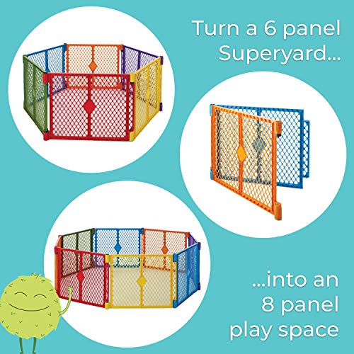 North States 6-Panel Plastic Superyard Colorplay Baby Playard