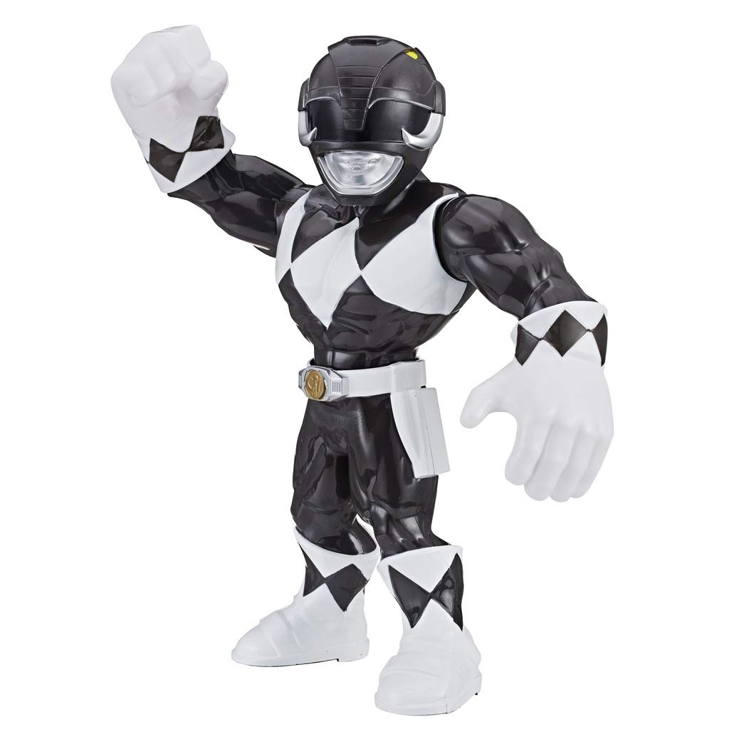 Playskool Heroes Mega Mighties Power Rangers Black Ranger 10-inch Figure, Collectible Toys for Kids Ages 3 and Up