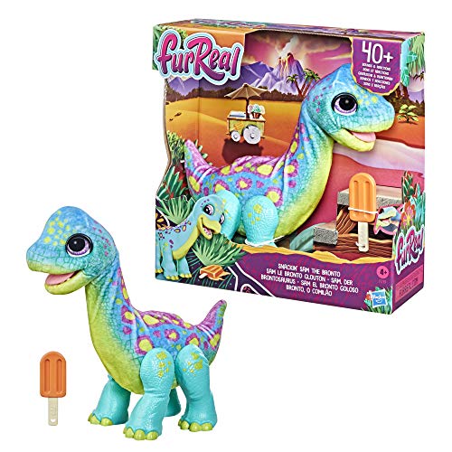 Hasbro FurReal Snackin’ Sam The Bronto Interactive Animatronic Plush Toy, 40+ Sounds and Reactions, Ages 4 and up, F1739