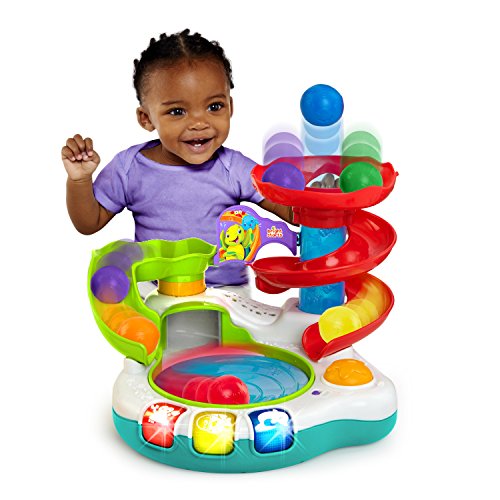 BRIGHT STARTS HAVING A BALL Spin n Slide Ball Popper, Red/Blue/Yellow/Green