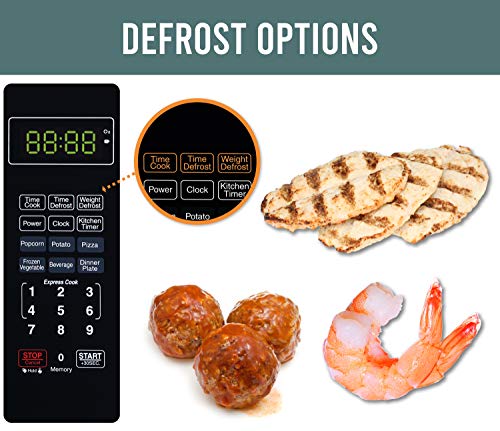 Farberware Classic FMO09AHTBKE 0.9 Cu. Ft. 900-Watt Microwave Oven with LED Lighting, Black Matte