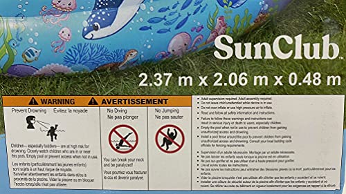 SunClub Stingray Kiddie Pool for Kids and Family with Water Fun Spray Jet Action
