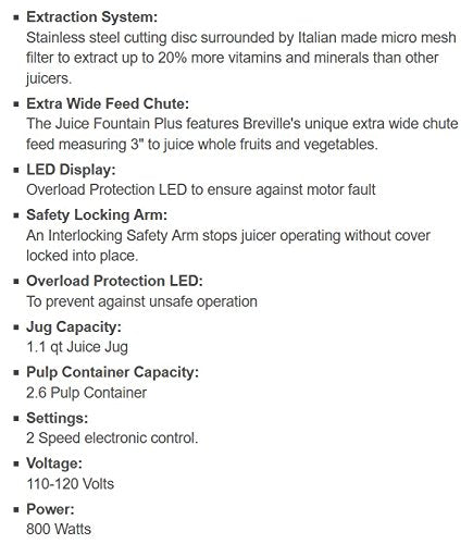 Breville® Juice FountainTM