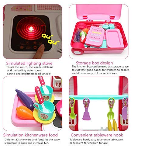 Toy Chef 2-in-1 Travel Suitcase Kitchen Set for Children
