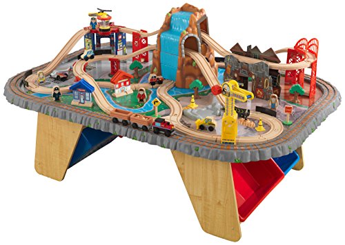 KidKraft Waterfall Junction Train Table and Set