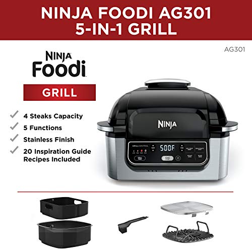 Ninja Foodi Indoor Grill with Integrated Smart Probe and Cyclonic Technology
