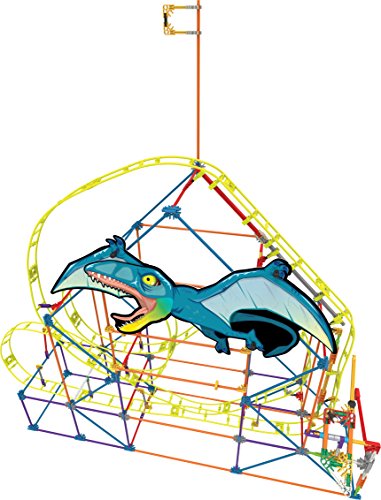 K'NEX Thrill Rides – Dinosaur Drop Roller Coaster Building Set Ride It! app – 361 Pieces – Ages 7+ Virtual Reality Construction Toy