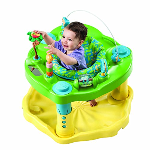 Exersaucer Bounce and Learn Zoo Friends, Green/Yellow/Blue